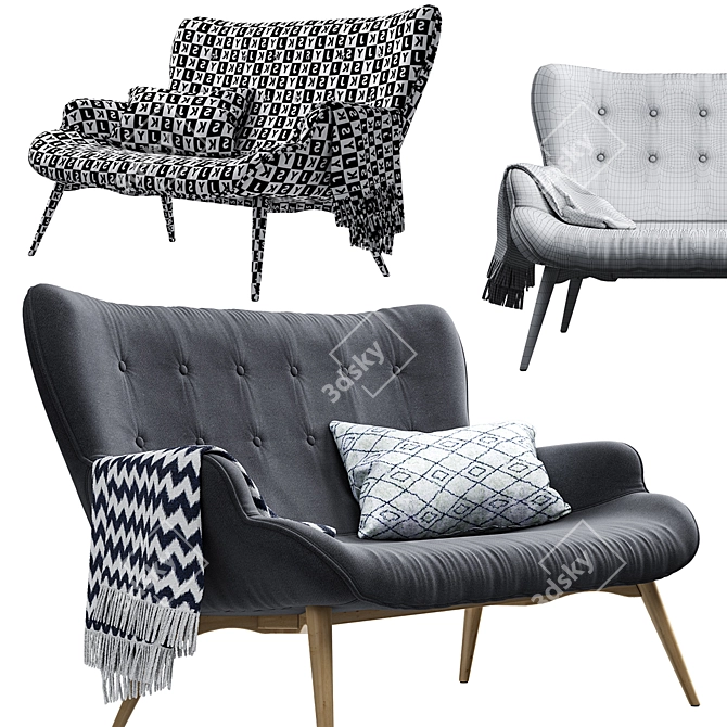 Jysk PETERSBORG Sofa: Stylish and Comfortable 3D model image 5