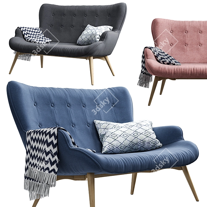 Jysk PETERSBORG Sofa: Stylish and Comfortable 3D model image 6