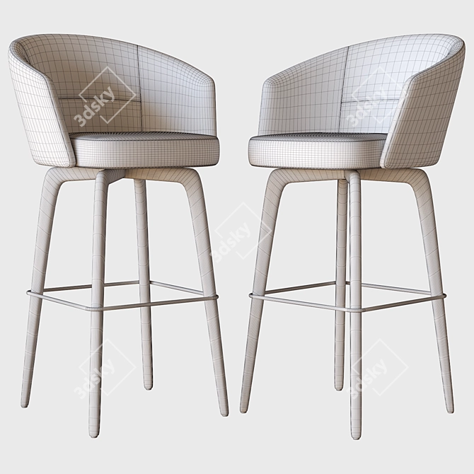 Elegant Amelie Stool: Minotti Design 3D model image 3