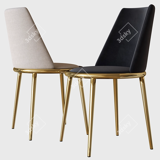 Luxury Aurora Imbottita Chair 3D model image 1