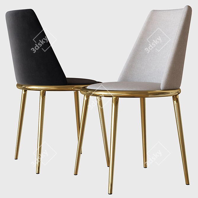 Luxury Aurora Imbottita Chair 3D model image 2