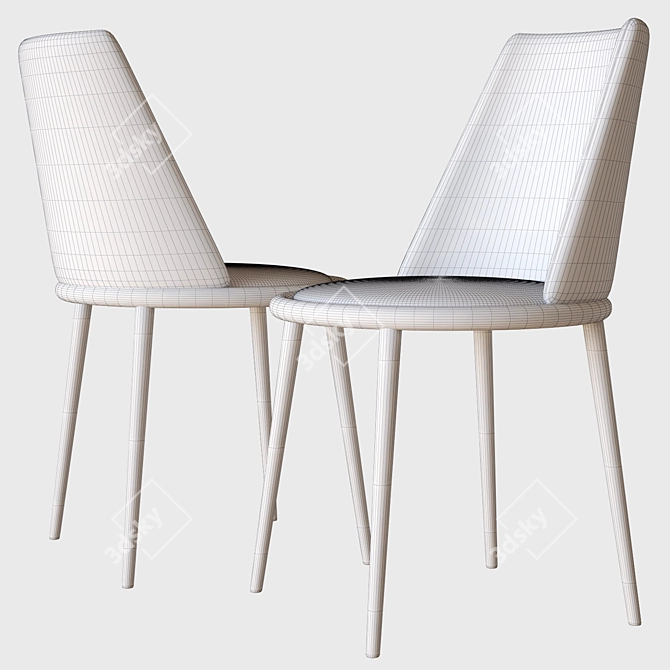 Luxury Aurora Imbottita Chair 3D model image 3