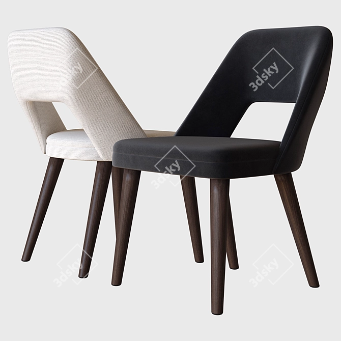 Elegant Costanza Chair - Hamilton Conte 3D model image 2