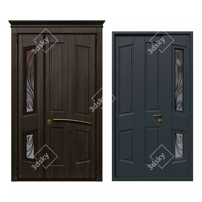 Om Termowood Entrance Doors 3D model image 1