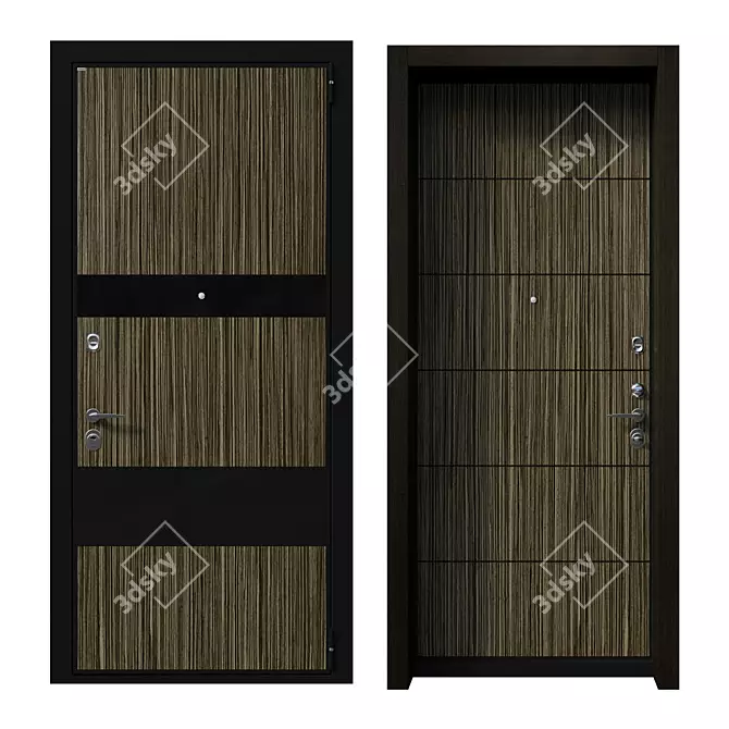 Enchanté Entry Doors: Crafted for Luxury 3D model image 1
