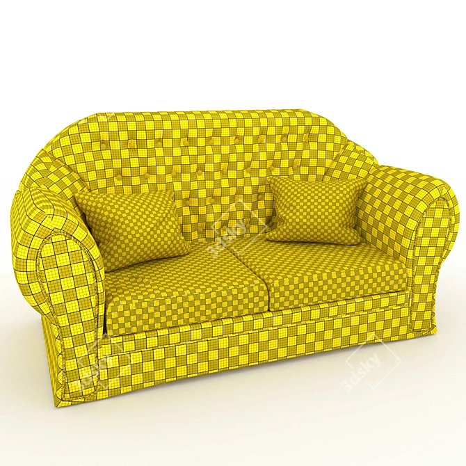 Classic Double Sofa 3D model image 5