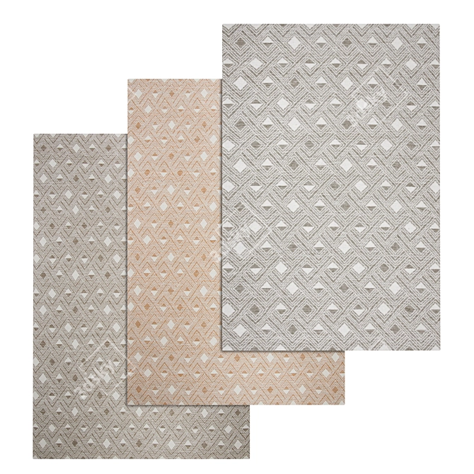 Luxury Carpet Set: Versatile Textures 3D model image 1