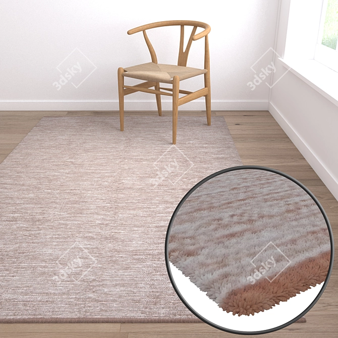 Premium Carpet Set: High-Quality Textures for Close and Wide Angles 3D model image 5