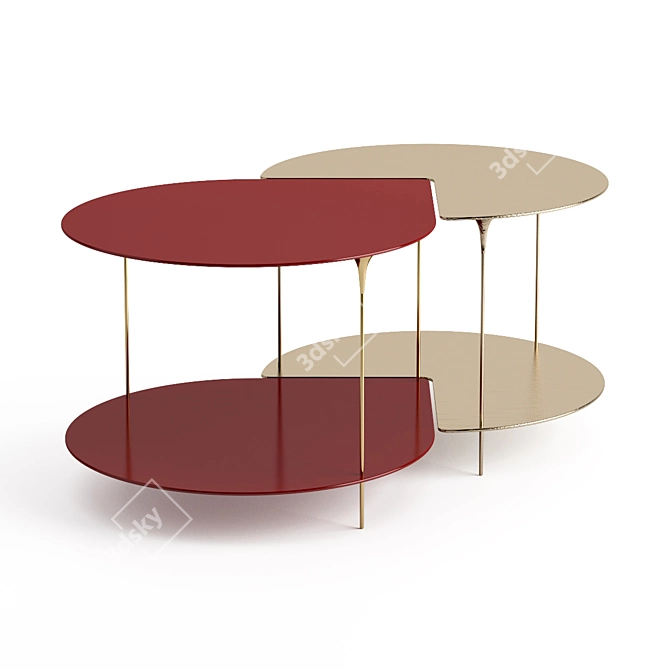 Roche Bobois: Small Long XL Table Set 3D model image 3