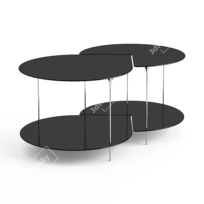 Roche Bobois: Small Long XL Table Set 3D model image 4