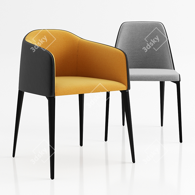 Elegant Pedrali Laja Chair 3D model image 1