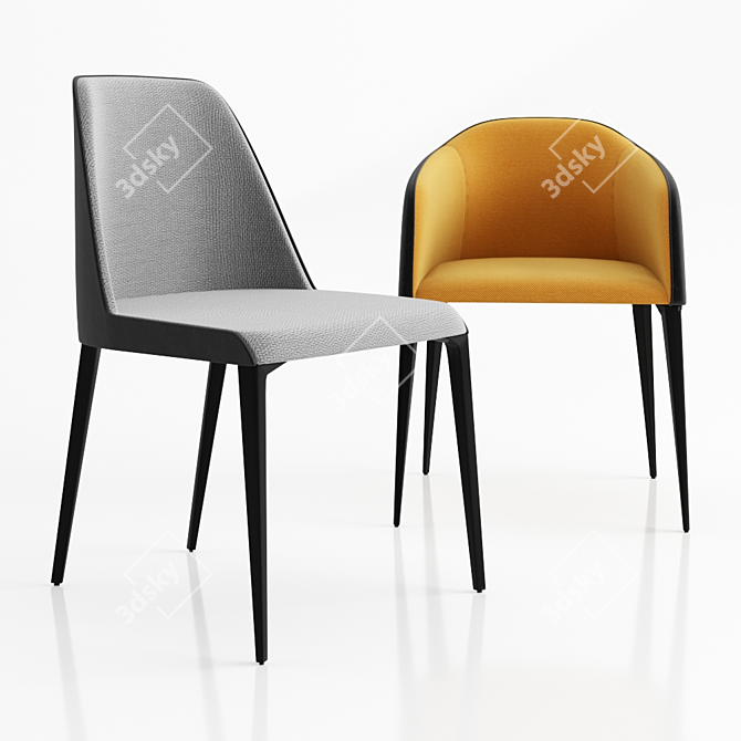 Elegant Pedrali Laja Chair 3D model image 2