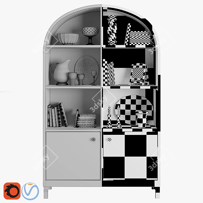 Modern Emil Dresser: Vray + Corona | Compact & Stylish 3D model image 4