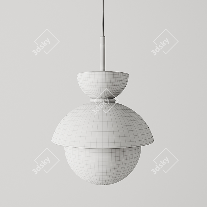 Savie Pendant: Sleek and Adjustable Lighting 3D model image 3