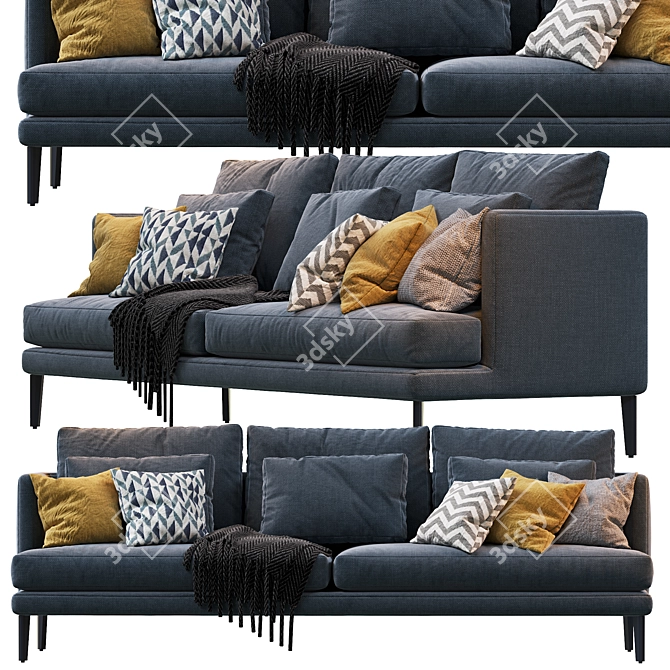 Paraiso Bonaldo Sofa: Contemporary Comfort for Your Home 3D model image 1