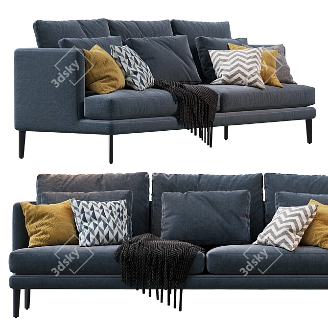 Paraiso Bonaldo Sofa: Contemporary Comfort for Your Home 3D model image 2