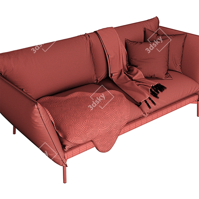 Comfort Lux Hugo Sofa 3D model image 5