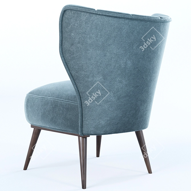 Compact Upholstered Accent Chair 3D model image 4