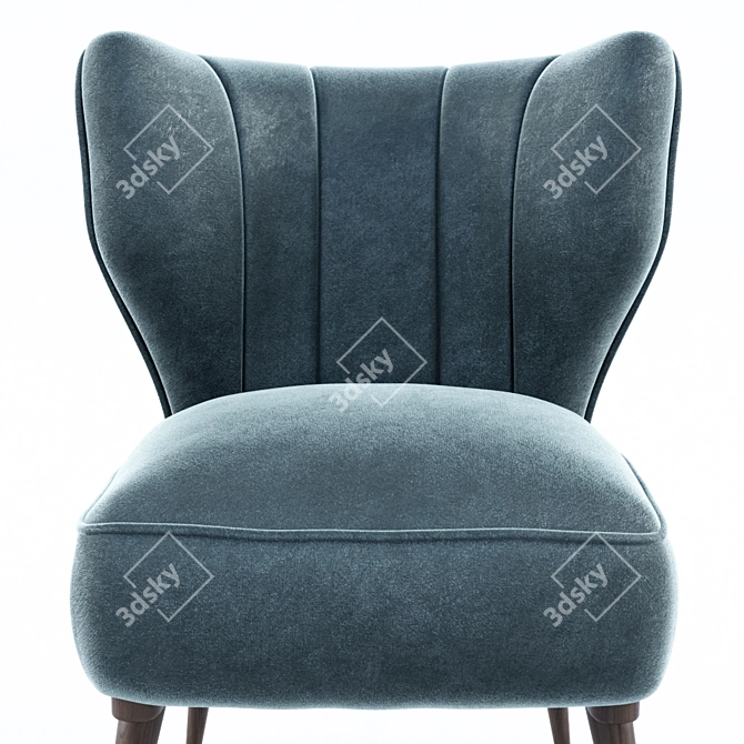 Compact Upholstered Accent Chair 3D model image 8