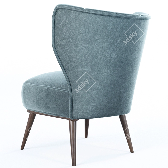 Compact Upholstered Accent Chair 3D model image 9