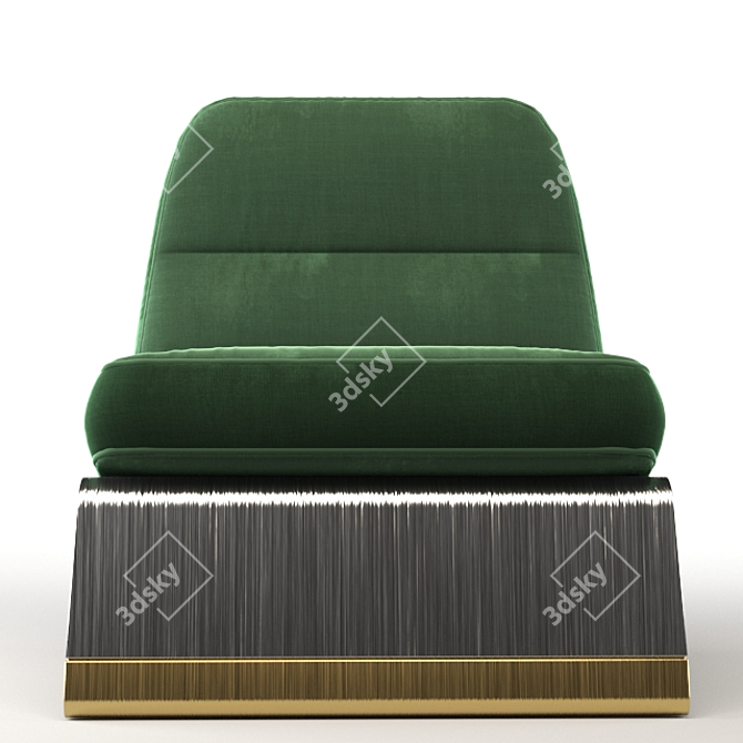 Sleek Velvet Accent Chair

Translated from Russian: Стильное Велюровое Кресло 3D model image 2