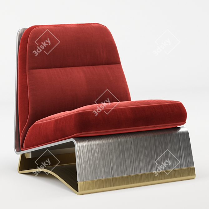 Sleek Velvet Accent Chair

Translated from Russian: Стильное Велюровое Кресло 3D model image 8