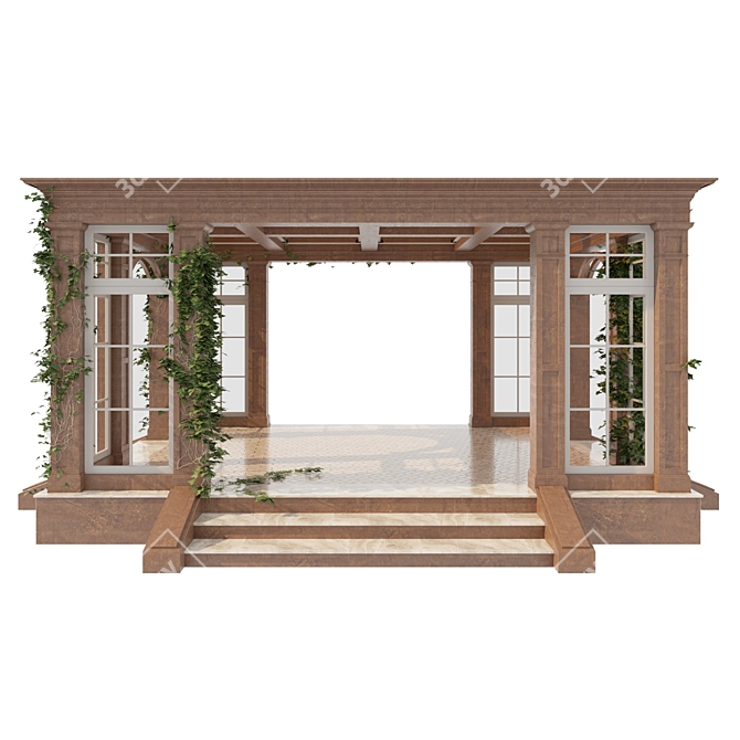 Elegant Outdoor Gazebo 3D model image 3