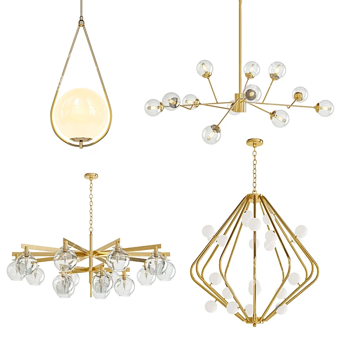 Modern Chandelier Collection 3D model image 1