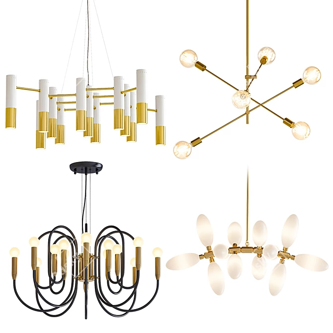 Modern Chandelier Collection 3D model image 1