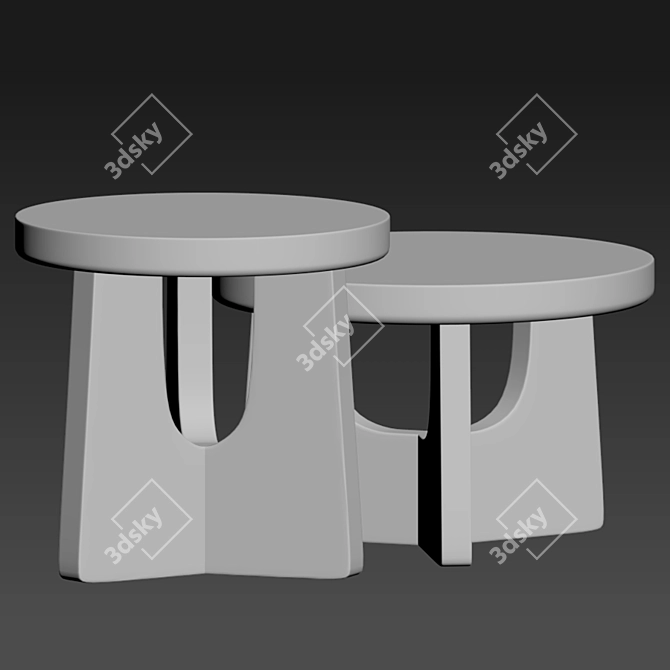 Poliform Nara Table: Stylish and Versatile 3D model image 2