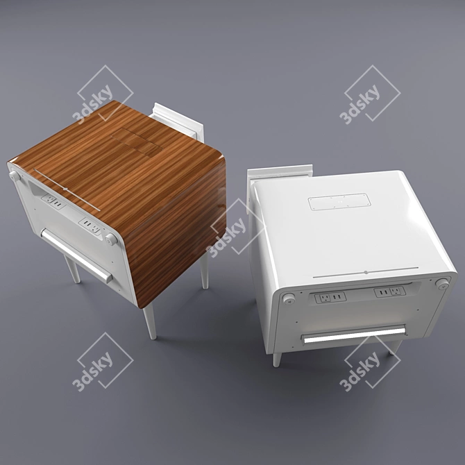 Sobro Smart Side Table: Stylish Functionality 3D model image 4