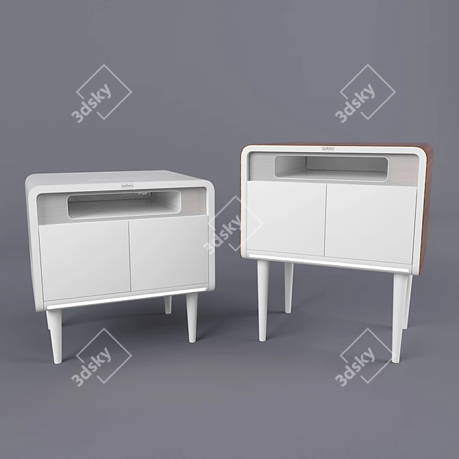 Sobro Smart Side Table: Stylish Functionality 3D model image 5