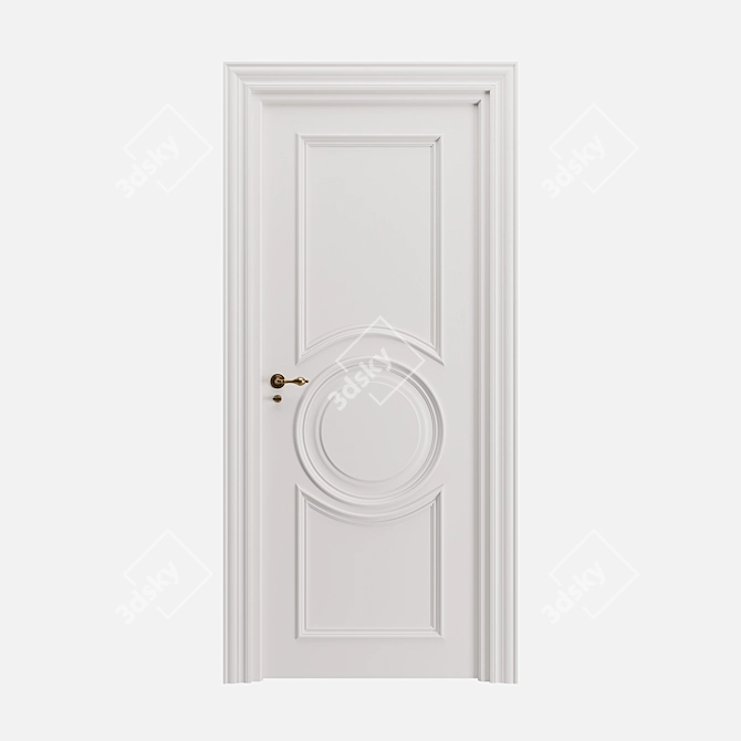 Elegant Heritage Interior Door 3D model image 2