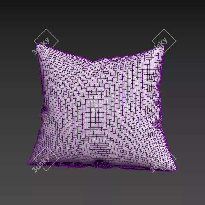 Pink Bliss: Elegant Decorative Pillow Set 3D model image 4