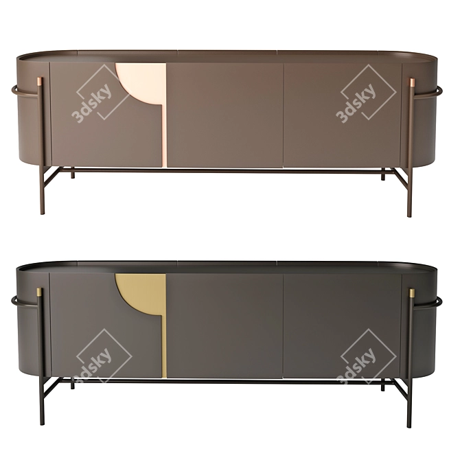 Elegant ORFEO Sideboards by Natuzzi Italia 3D model image 2