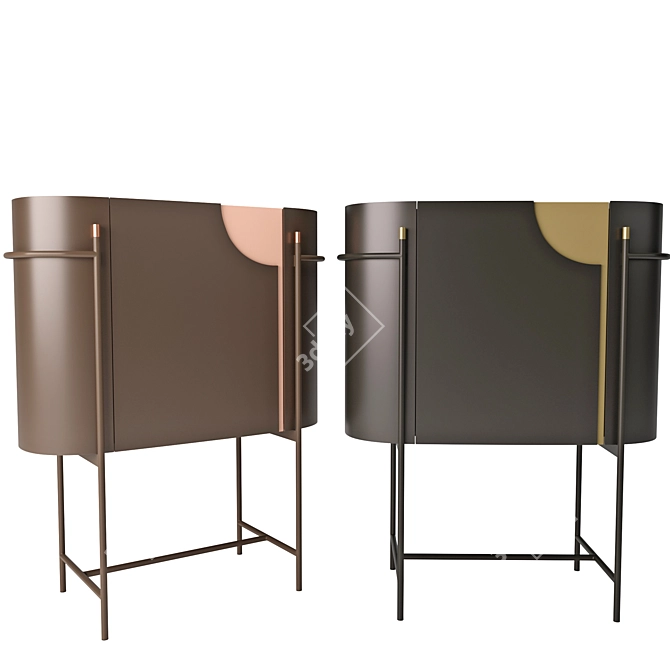 Elegant ORFEO Sideboards by Natuzzi Italia 3D model image 3