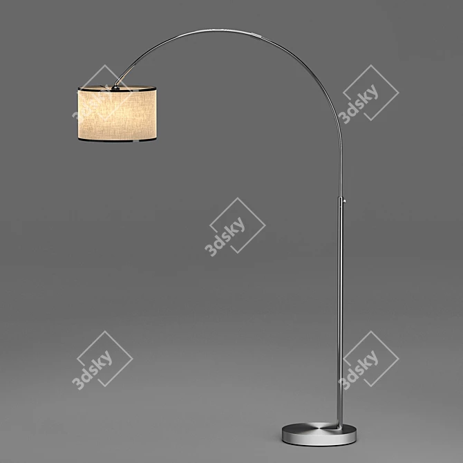 Elegant Trio Hotel Floor Lamp 3D model image 1