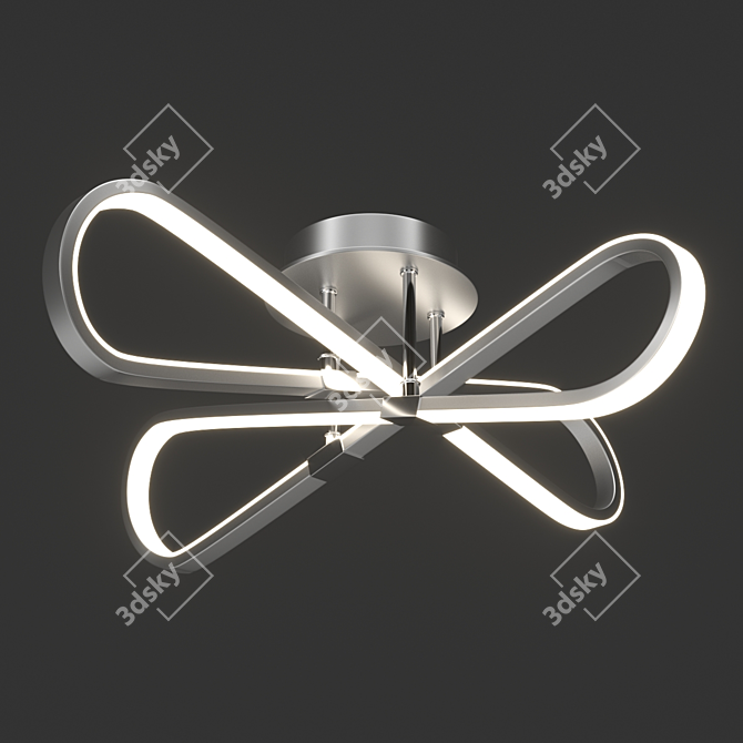 BUCLE Ceiling Lamp: Stylish, LED, Silver/Chrome (OM) 3D model image 1