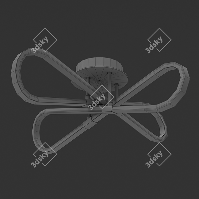 BUCLE Ceiling Lamp: Stylish, LED, Silver/Chrome (OM) 3D model image 2