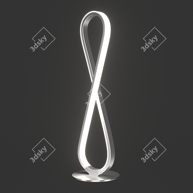 BUCLE 5984 OM Silver/Chrome Table Lamp 3D model image 1