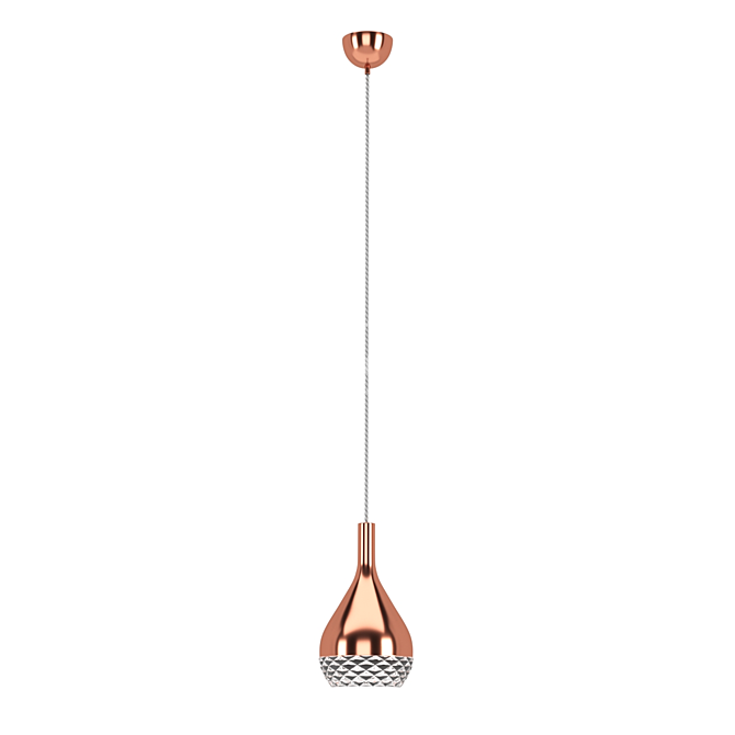 Copper Khalifa Mantra Chandelier 3D model image 1