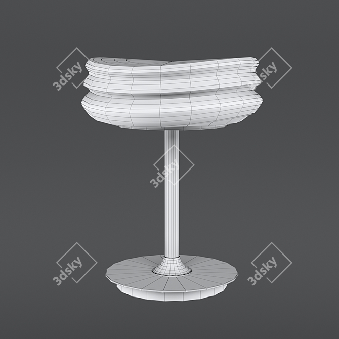 MEDITERRANEO 3627 OM Table Lamp - Opal Glass + Chrome Finish 3D model image 2