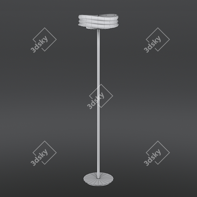 MEDITERRANEO 3628 OM Floor Lamp: Stylish Elegance in Opal and Chrome 3D model image 2