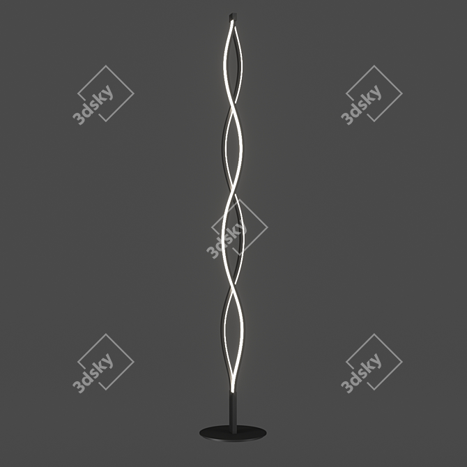 Sahara Floor Lamp: Dimmable LED, Warm Light 3D model image 1