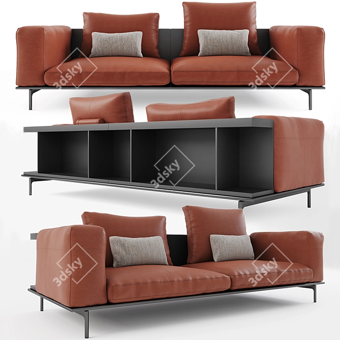 ROLF BENZ LIV: Sleek and Stylish Sofa 3D model image 1