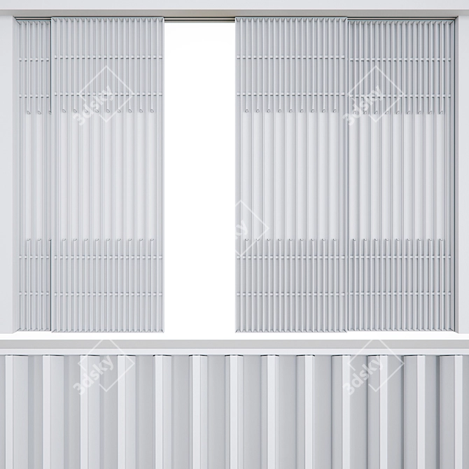 Elegant Koan Sliding Door: LUALDI 3D model image 5