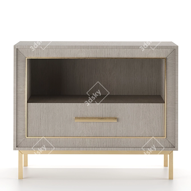 Modern Monarch Kendall Nightstand 3D model image 1