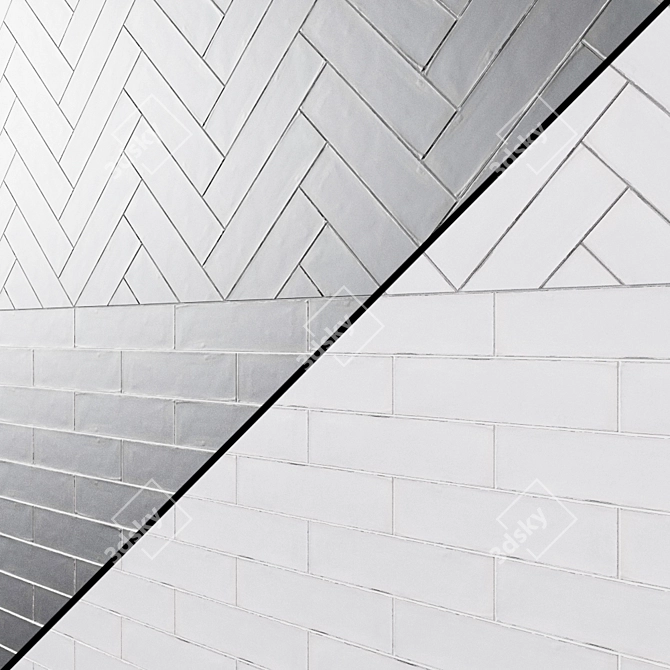 Colonial Matt Wall Tile Collection 3D model image 2