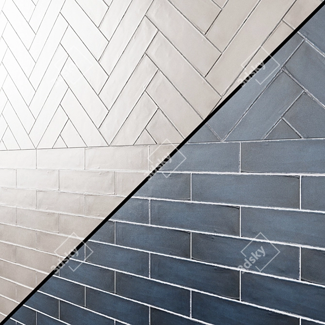 Colonial Matt Wall Tile Collection 3D model image 3