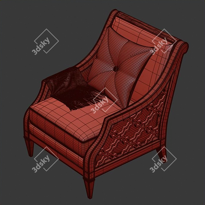 Bay Club Armchair - Stylish and Comfortable 3D model image 3